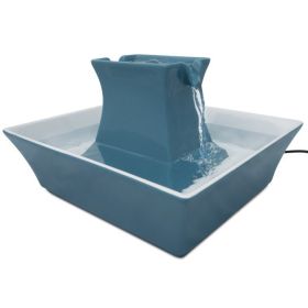 PetSafe Blue Stoneware Pagoda Fountain