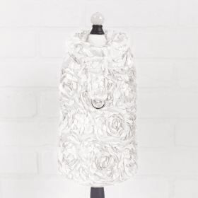 Victorian Dog Coat (Color: White, size: SM)