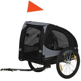 Dog Bike Trailer, Pet Stroller with Wheels for Medium Dogs (Color: Black)