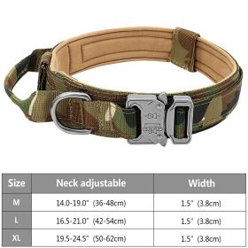 Tactical Pet Collar; Dog Collar With Handle; Military Heavy Duty Dog Collars For Medium Large Dogs (Option: Military Blue  XL)