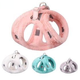 Soft and Warm Dog Harness and Leash Set  Winter Plush Dog Vest Harness with Reflective Bands (Option: Suit)