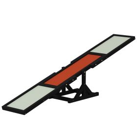 PawHut Wooden Dog Agility Seesaw for Training and Exercise (Color: Black)